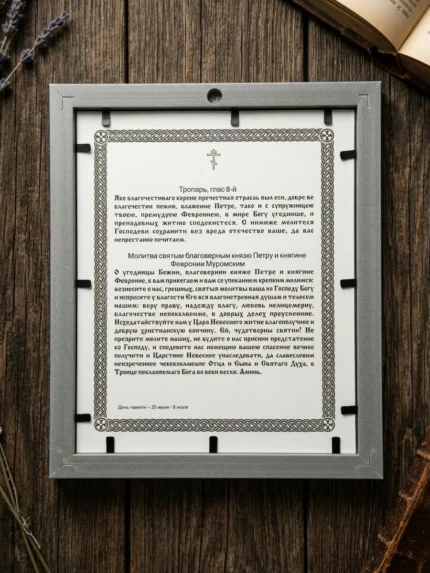 Икона Петра и Февронии освященная
