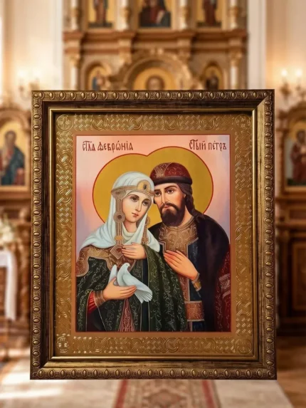 Икона Петра и Февронии освященная