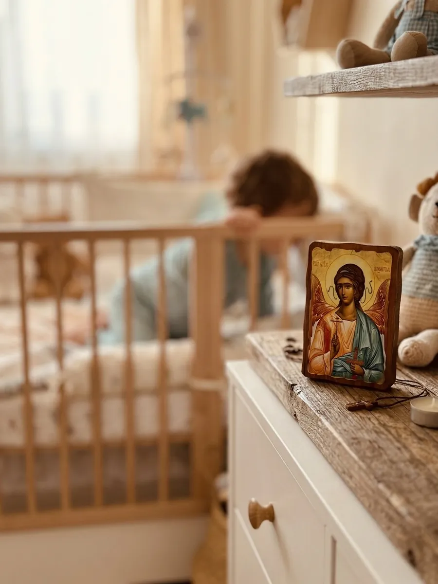 Икона Ангела Хранителя на крещение, освящённая — изображение 3